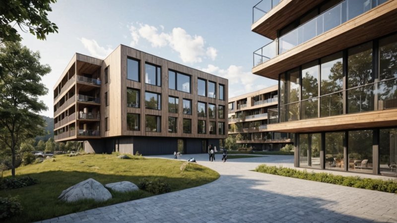 moderne arkitektur, Norge, bærekraft, designtendenser, arkitektoniske eksempler
