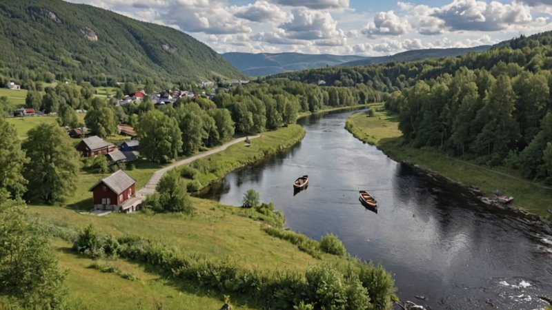 Buskerud, middelalderske vannveier, handelsruter, kulturell betydning, historiske landemerker, elver, transport