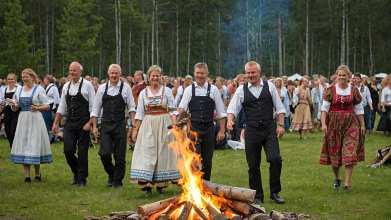 Midsommerfeiring, Østfold, kulturelle festivaler, tradisjonell mat, samfunnsaktiviteter, folkemusikk