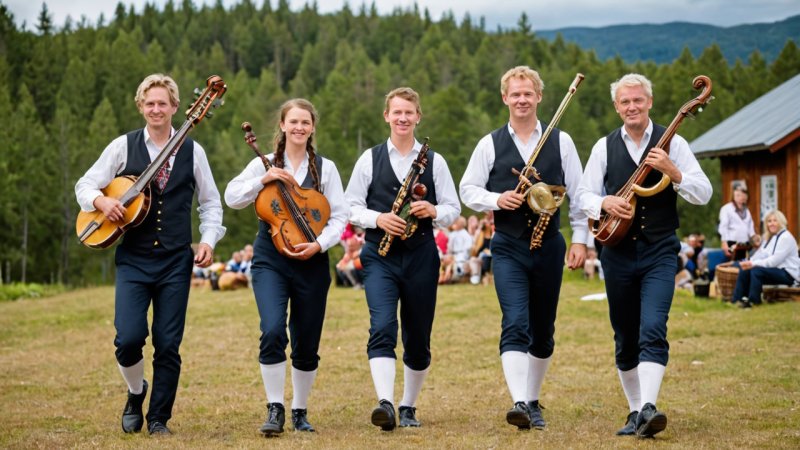 Buskerud, Østfold, folkemusikktradisjoner, norsk kultur, kulturelle festivaler, tradisjonelle instrumenter, samfunnsrolle, musikkutvikling