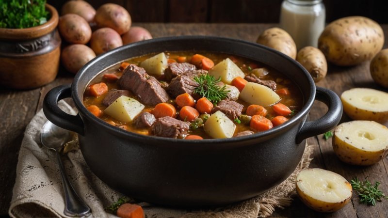 norsk gryterett, tradisjonell mat, kjøttrett, kulturarv, lokale ingredienser