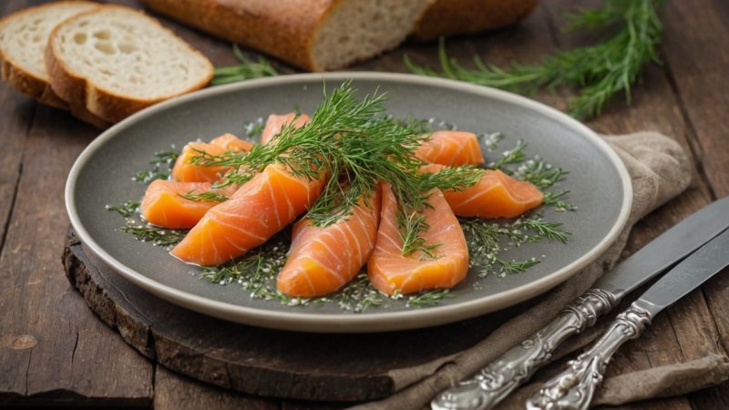 Gravlaks, marinert laks, tradisjonell skandinavisk rett, hvordan lage gravlaks, nordisk mat