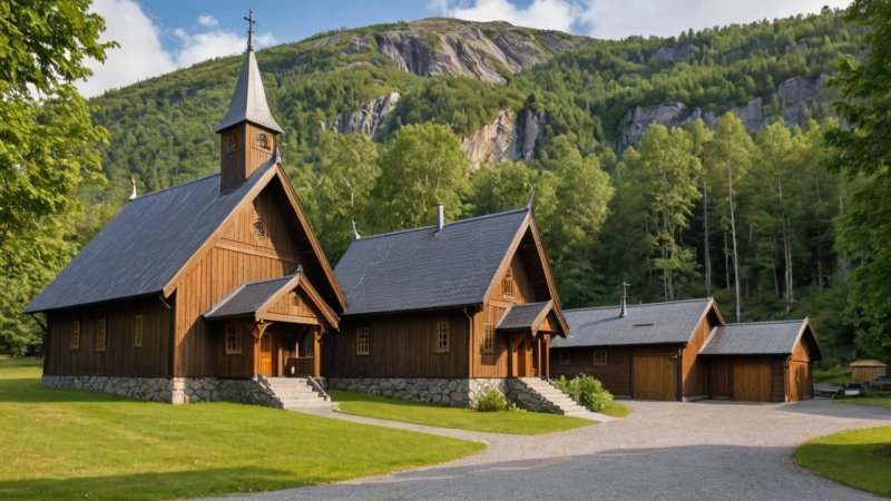 norsk arkitektur, stavkirker, moderne bygninger, energivennlige boliger, kulturarv, bærekraft, historisk betydning
