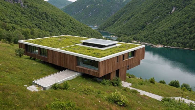 bærekraftig arkitektur, grønt skifte, Norge, innovativ design, energieffektivitet