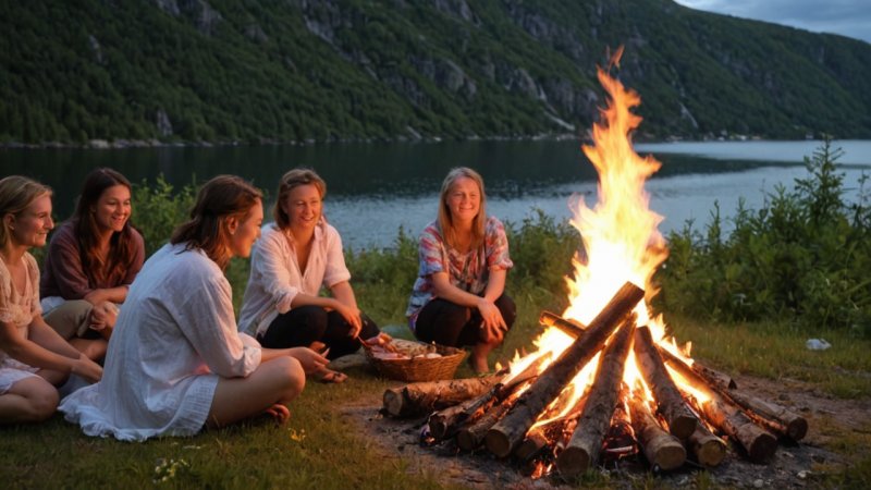 Sankthans, Jonsok, Norge, tradisjoner, Akershus, Buskerud, Østfold, folklore, kulturelle feiringer