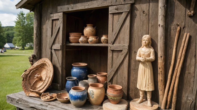 Østfold tradisjonelt håndverk, treskjæring, keramikk, tekstilkunst, metallarbeid, lokal kultur, kulturarv