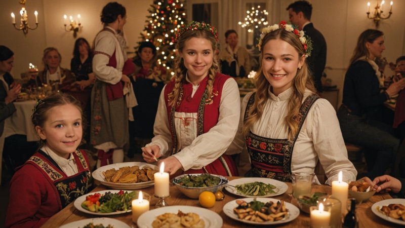 norske tradisjoner, kvinnekultur, høytidsfeiringer, tradisjonell mat, kulturelle aktiviteter