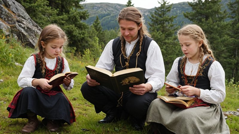 norsk folklore, barnelitteratur, mytologi, tradisjonelle historier, kulturarv