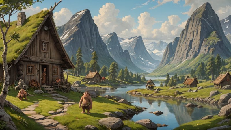 norsk folklore, religiøse tradisjoner, myter, juletradisjoner, kulturfestivaler, tradisjonell mat