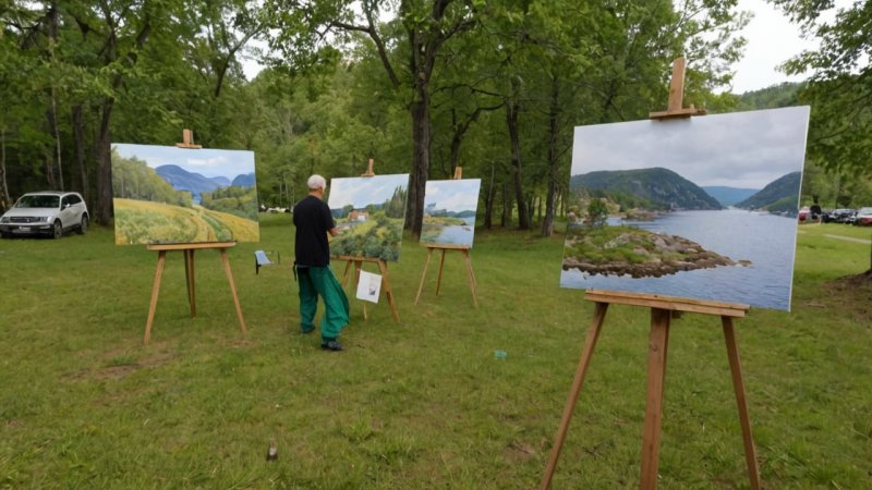 Halden, kunstutstilling, lokale kunstnere, kulturelle arrangementer, natur, Norge, kunstscene