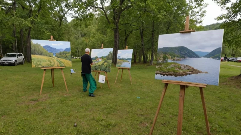 Halden, kunstutstilling, lokale kunstnere, kulturelle arrangementer, natur, Norge, kunstscene