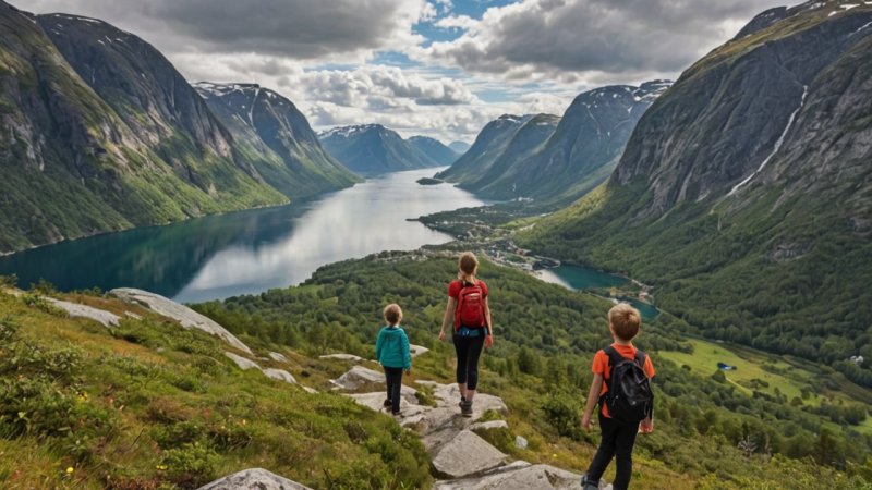familieturer, Norge, naturskjønne stier, utendørs aktiviteter, naturopplevelser