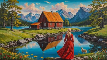 norsk kunst, folklore, nasjonalromantikk, moderne kunst, kulturell identitet, nasjonal stolthet