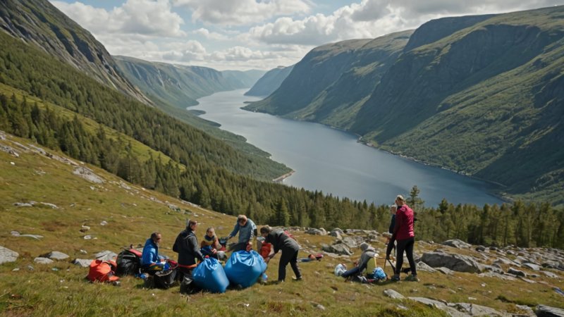friluftsliv, samfunnsengasjement, Norge, natur, ryddeaksjoner, friluftslivskurs
