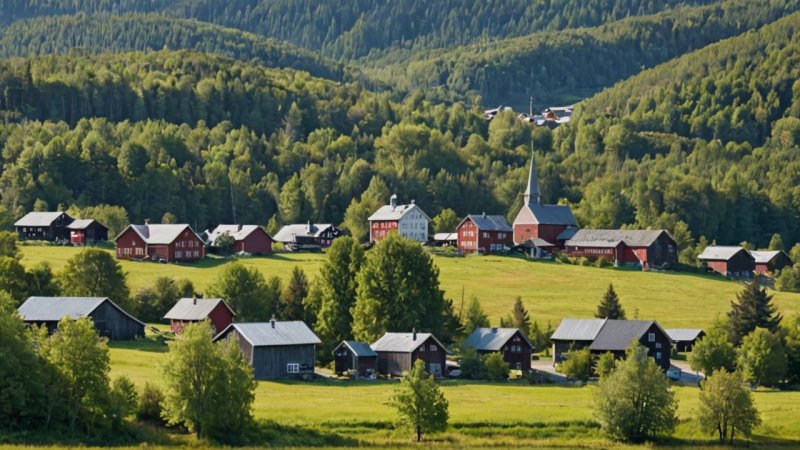 Buskerud, landbruk, moderne samfunn, lokalhistorie, kulturelle endringer, tradisjonell mat, landemerker, samfunnsutvikling