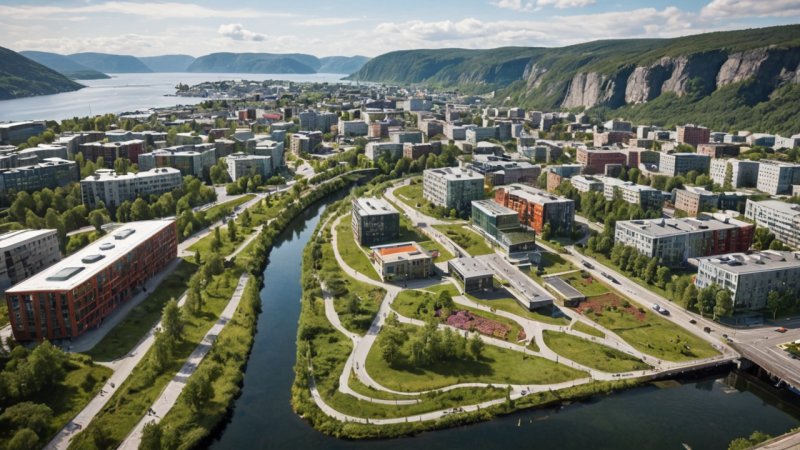 bærekraftig byplanlegging, Norge, byutvikling, samfunnsengasjement, beste praksis, fremtidige trender, smarte teknologier