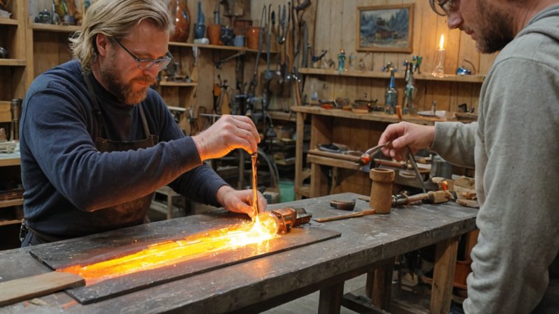 norsk glassblåsing, historien om glassblåsing, glasskunst, tradisjonelt håndverk, kulturarv