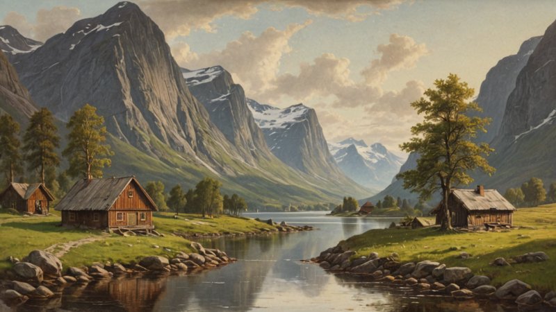 norske malerier, 1800-talls kunst, norske kunstnere, romantikk, realisme, museer, kulturarrangementer, kunsthistorie, Norge