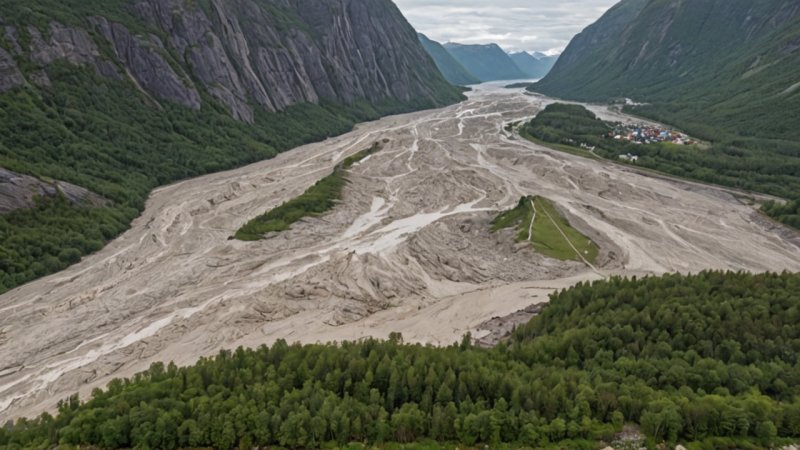 norsk folklore, naturkatastrofer, flomsagn, jordsøkk, kulturell betydning, miljøbevissthet, tradisjonelle historier