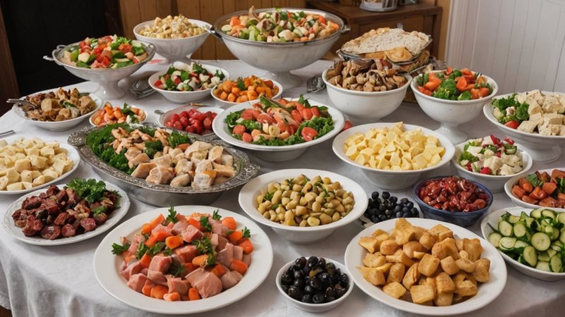 Koldtbord, tapas, smorgasbord, norsk mat, mat sammenligning, tradisjonell mat, buffet