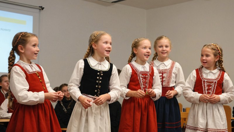norsk folklore, kulturarv, skoler, utdanning, fortellinger, musikk, dans